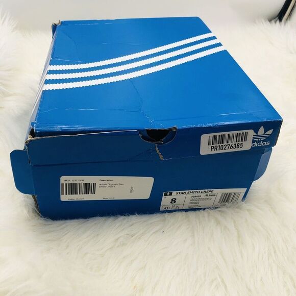 Brand New Mens ADIDAS STAN SMITH CREPE Black Gum Originals Black Size 8‎ Men - Picture 9 of 11